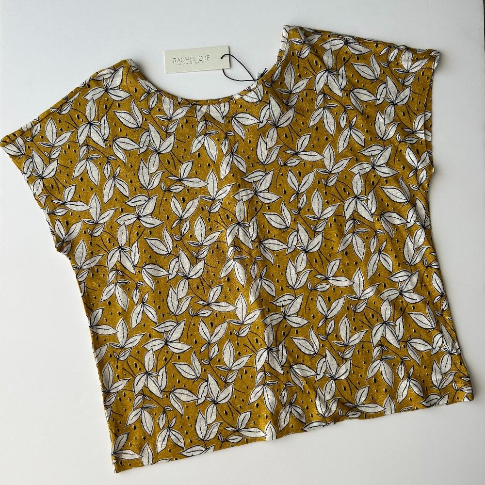 Rachel Zoe NWT Mustard Yellow Linen Shirt